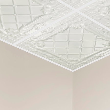 Great Lakes Tin Toledo Ceiling Tile, 24 in W x 24 in L, 15/16 in Grid Size, 5 PK Y5500