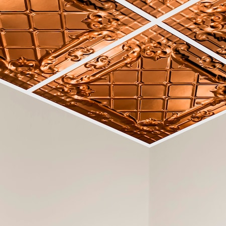 Great Lakes Tin Toledo Ceiling Tile, 24 in W x 24 in L, 15/16 in Grid Size, 5 PK Y5508