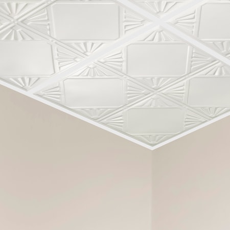 Great Lakes Tin Erie Ceiling Tile, 24 in W x 24 in L, 15/16 in Grid Size, 5 PK Y5600