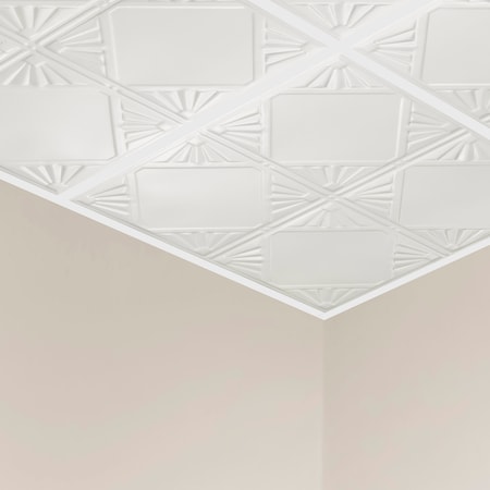Great Lakes Tin Erie Ceiling Tile, 24 in W x 24 in L, 15/16 in Grid Size, 5 PK Y5601