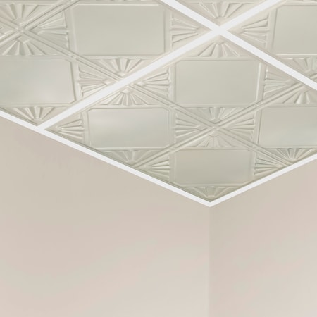 Great Lakes Tin Erie Ceiling Tile, 24 in W x 24 in L, 15/16 in Grid Size, 5 PK Y5602