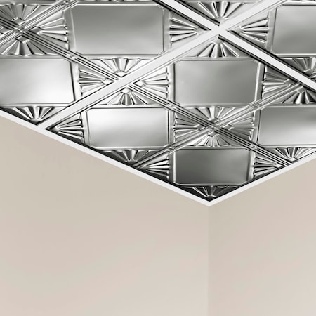 Great Lakes Tin Erie Ceiling Tile, 24 in W x 24 in L, 15/16 in Grid Size, 5 PK Y5603