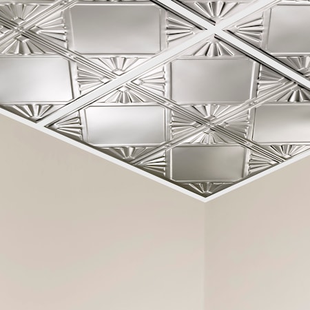 Great Lakes Tin Erie Ceiling Tile, 24 in W x 24 in L, 15/16 in Grid Size, 5 PK Y5604