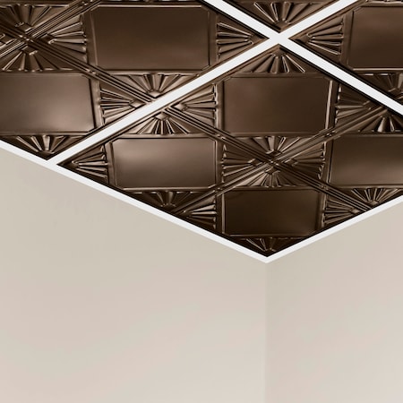 Great Lakes Tin Erie Ceiling Tile, 24 in W x 24 in L, 15/16 in Grid Size, 5 PK Y5606
