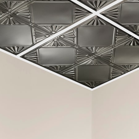 Great Lakes Tin Erie Ceiling Tile, 24 in W x 24 in L, 15/16 in Grid Size, 5 PK Y5607