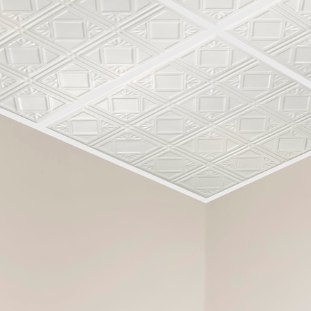 Great Lakes Tin Ludington Ceiling Tile, 24 in W x 24 in L, 15/16 in Grid Size, 5 PK Y5700