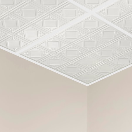 Great Lakes Tin Ludington Ceiling Tile, 24 in W x 24 in L, 15/16 in Grid Size, 5 PK Y5701