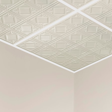 Great Lakes Tin Ludington Ceiling Tile, 24 in W x 24 in L, 15/16 in Grid Size, 5 PK Y5702