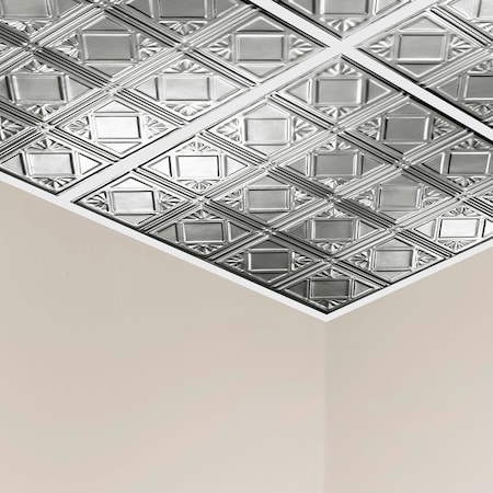 Great Lakes Tin Ludington Ceiling Tile, 24 in W x 24 in L, 15/16 in Grid Size, 5 PK Y5703