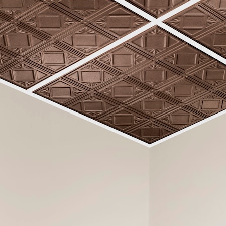 Great Lakes Tin Ludington Ceiling Tile, 24 in W x 24 in L, 15/16 in Grid Size, 5 PK Y5705