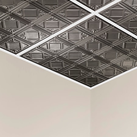 Great Lakes Tin Ludington Ceiling Tile, 24 in W x 24 in L, 15/16 in Grid Size, 5 PK Y5707