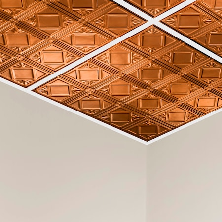 Great Lakes Tin Ludington Ceiling Tile, 24 in W x 24 in L, 15/16 in Grid Size, 5 PK Y5708