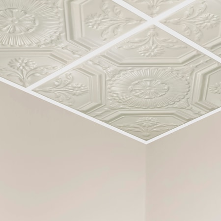Great Lakes Tin Rochester Ceiling Tile, 24 in W x 24 in L, 15/16 in Grid Size, 5 PK Y5802