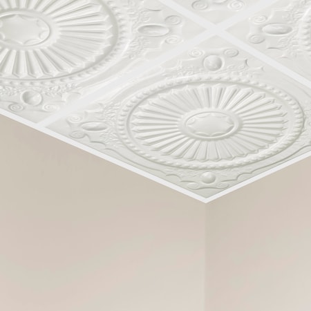 Great Lakes Tin Toronto Ceiling Tile, 24 in W x 24 in L, 15/16 in Grid Size, 5 PK Y5900