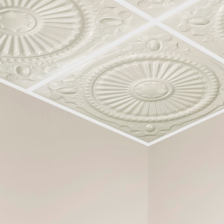 Great Lakes Tin Toronto Ceiling Tile, 24 in W x 24 in L, 15/16 in Grid Size, 5 PK Y5902