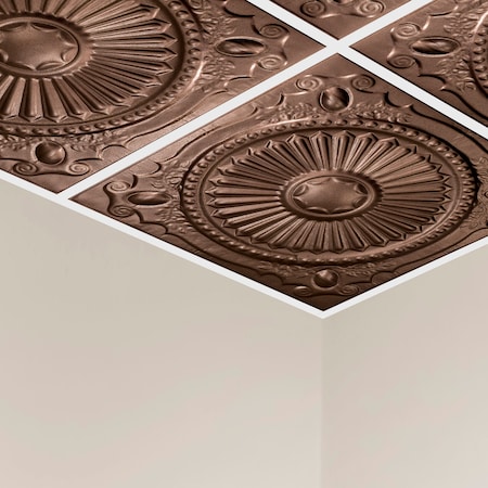 Great Lakes Tin Toronto Ceiling Tile, 24 in W x 24 in L, 15/16 in Grid Size, 5 PK Y5905