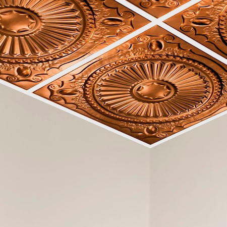 Great Lakes Tin Toronto Ceiling Tile, 24 in W x 24 in L, 15/16 in Grid Size, 5 PK Y5908