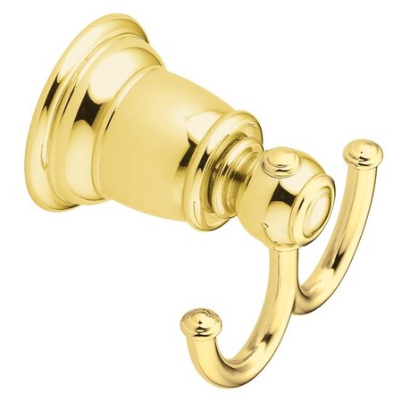 Moen Kingsley Double Robe Hook Bright Brass YB5403PB