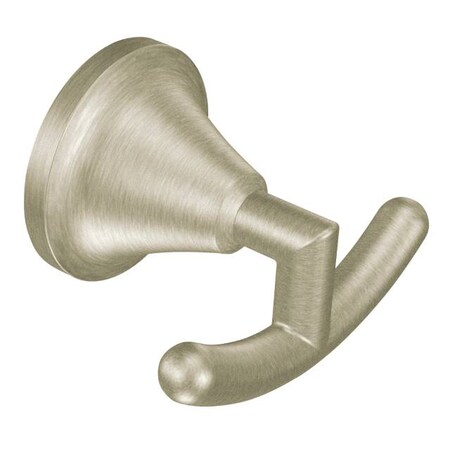 Moen Icon Double Robe Hook Brushed Nickel YB5803BN