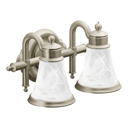 Moen Waterhill Double Globe Bath Light Brushed Nickel YB9862BN