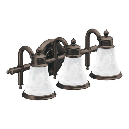 Moen Waterhill Triple Globe Bath Light Oil Rubbed Bronze YB9863ORB