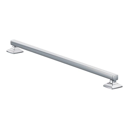 Transitional Voss 12" Grab Bar Bright Chrome, 12" L, Stainless Steel, Bright Chrome