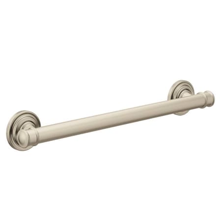 Moen Traditional Belfield 24" Grab Bar Brushed Nickel, 24" L, Stainless Steel, Brushed Nickel YG6424BN