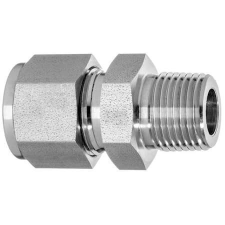 Usa Sealing Instrumentation Fitting, 316SS, Male Straight, 1/4" Tube x 1/8" NPT ZUSA-TF-YL-4