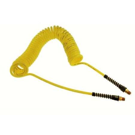 Coilhose Pneumatics Flexcoil 3/8" ID x 25' 1/4" MPT Swivel Yellow CO PU38-254B-Y
