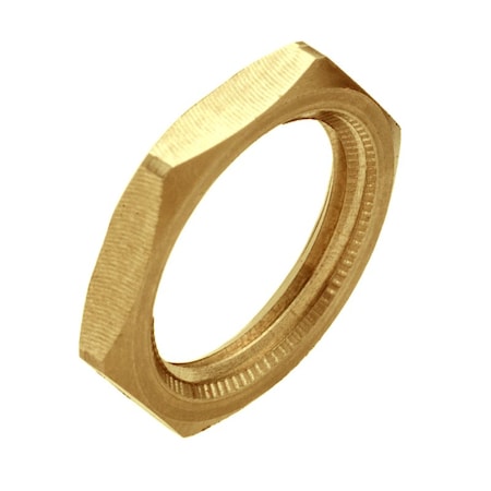 Ampg Hex Nut, 7/16"-28, Brass, Plain, 3/32 Ht Z0446-BR