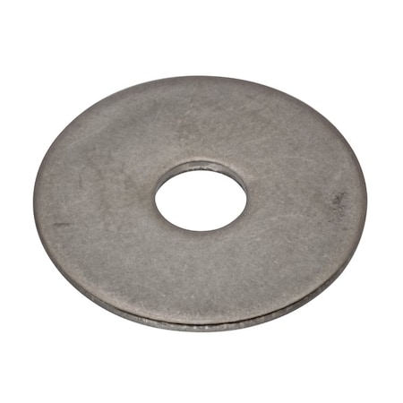 Zoro Select Fender Washer, Fits Bolt Size #10 18-8 Stainless Steel, Plain Finish, 50 PK Z0455-188