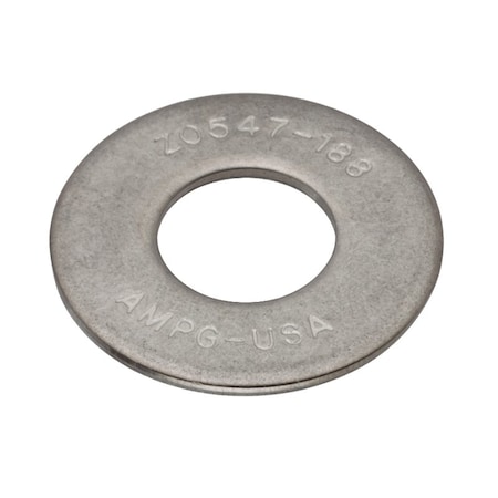 Zoro Select Flat Washer, For Screw Size 1/2" , 18-8 Stainless Steel Plain Finish, 100 PK Z0547-188