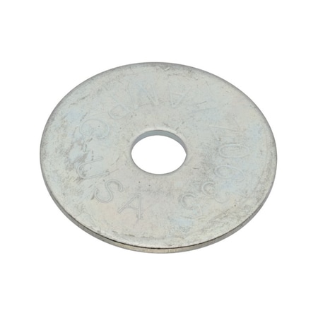 Zoro Select Fender Washer, For Screw Size 5/16" , Steel Zinc Plated Finish, 100 PK Z0635
