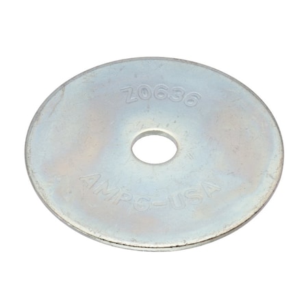Zoro Select Fender Washer, For Screw Size 5/16" , Steel Zinc Plated Finish, 50 PK Z0636