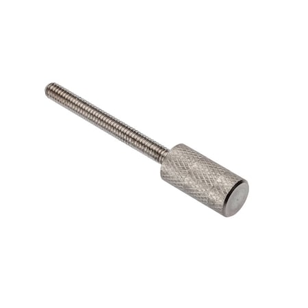 Ampg Thumb Screw, #6-32 Thread Size, Knurl Narrow Head, Plain Stainless Steel, 1/2 in Lg Z0744