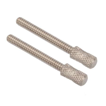 Zoro Select Thumb Screw, #6-32 Thread Size, Round, Plain 18-8 Stainless Steel, 3/8 in Head Ht, 1 in Lg Z0748