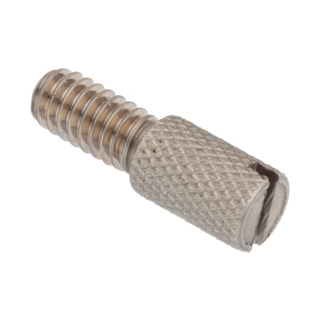 Ampg Thumb Screw, #10-32 Thread Size, Slotted, Plain Stainless Steel, 1 in Lg Z0776SL