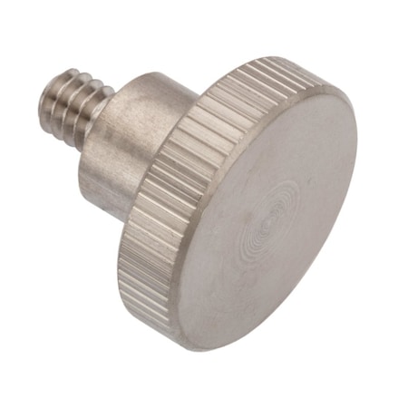 Zoro Select Thumb Screw, 1/4"-20 Thread Size, Round, Plain 18-8 Stainless Steel, 1/4 in Head Ht, 15/16 in Lg Z1060SS