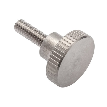 Zoro Select Thumb Screw, 1/4"-20 Thread Size, Round, Plain 18-8 Stainless Steel, 1/4 in Head Ht, 1 3/8 in Lg Z1064SS