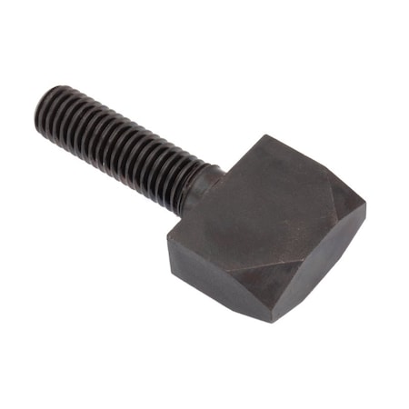 Zoro Select Thumb Screw, 1/2"-13 Thread Size, Spade, Black Oxide Steel, 1 in Head Ht, 1 3/4 in Lg Z1094