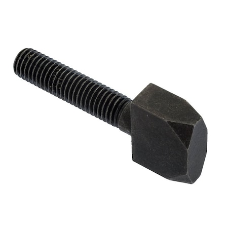 Zoro Select Thumb Screw, 1/2"-13 Thread Size, Spade, Black Oxide Steel, 1 in Head Ht, 2 1/4 in Lg Z1095