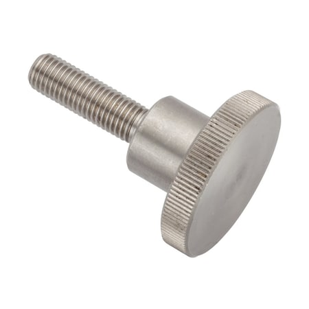 Zoro Select Thumb Screw, 5/16"-24 Thread Size, Round, Plain 18-8 Stainless Steel, 1/4 in Head Ht, 1 3/4 in Lg Z1097-SS