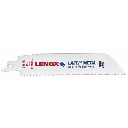 Lenox Recip Saw Blade, TPI 14, 25 UNT, PK4 20173B6114R