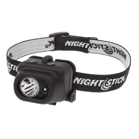 Nightstick Industrial Headlamp, LED, Black, Lumens: 180/100(Spotlight), 140/80(Floodlight), 200/115(Dual-Light) NSP-4608B