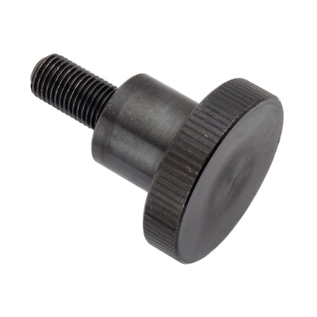 Zoro Select Thumb Screw, 3/8"-24 Thread Size, Round, Black Oxide Steel, 5/16 in Head Ht, 1 13/16 in Lg Z2002