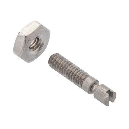 Ampg Headless with Jam Nut Spring Anchor, #5-40, 3/4 in L, 18-8 Stainless Steel Plain Z20076SS