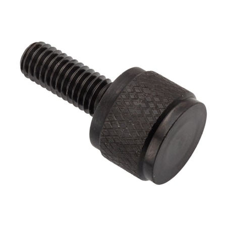 Zoro Select Thumb Screw, 3/8"-16 Thread Size, Round, Black Oxide Steel, 11/16 in Head Ht, 1 in Lg Z2130