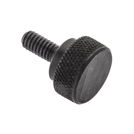 Zoro Select Thumb Screw, #8-32 Thread Size, Round, Black Oxide Steel, 7/32 in Head Ht, 11/16 in Lg Z2321