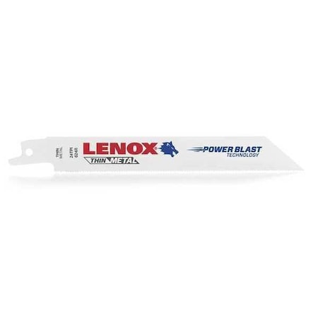 Lenox 6 in L x 24 TPI Bi-Metal Reciprocating Saw Blade, 50 UNT, PK4 22757OSB624R