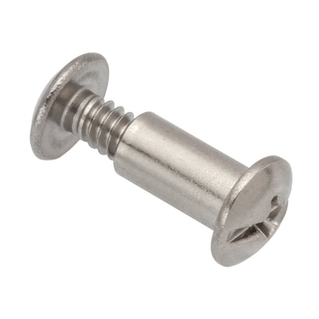 Ampg Combo Barrel/Screw, #6-32, 3/8 to 1/2 in Brl Lg, 3/16 in Brl Dia, 18-8 Stainless Steel Unfinished Z4105SSPAK